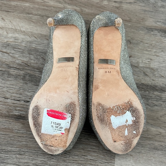 Badgley Mischka Glittering Silver Heels - Picture 5 of 6